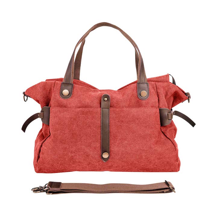 ZEDE PARIS - Wholesale Weekender Bag - Women's - SAINT-LAZARE - Weekend travel sports bag in canvas and leather15
