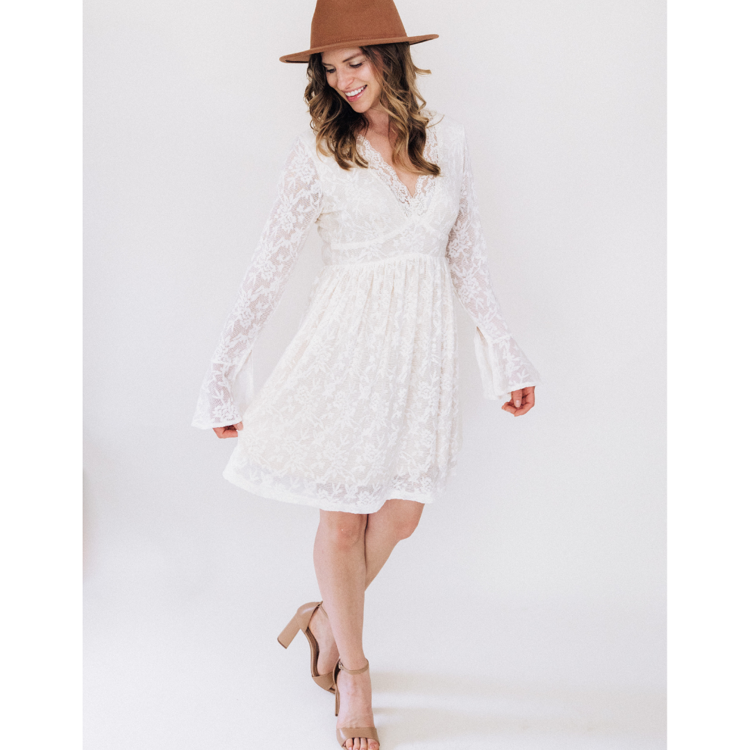 HAHA MAMA Clothing - Wholesale Mommy & Me Sets - Ivory Lace Mommy & Me Dress - Women7