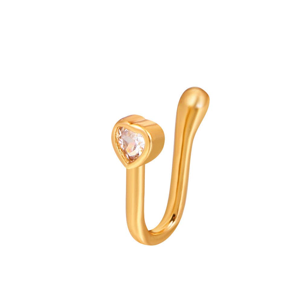 SALINA TRADING INC - Wholesale Neusring - U-vorm Ster Hart Kroon Niet-piercing Neusring37