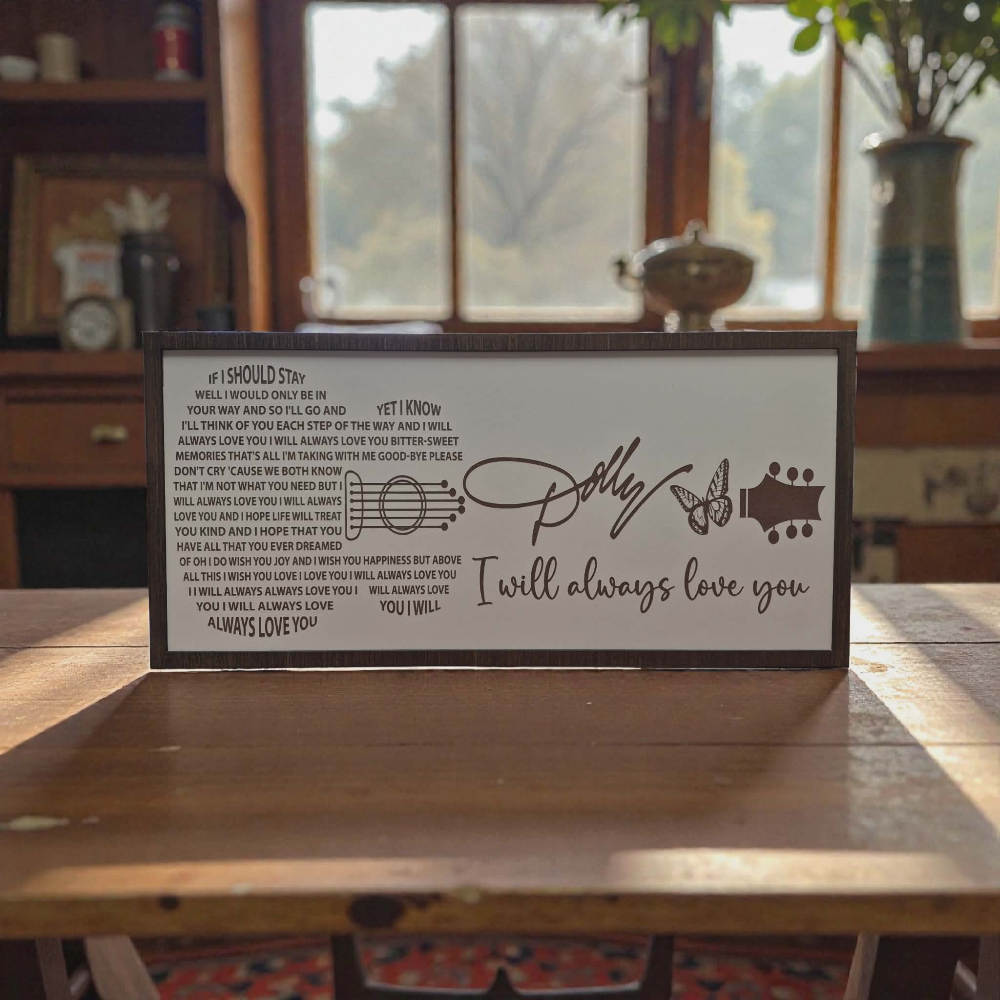 Crates Etc - Wholesale Sign - Dolly, unique, western, song lyrics, wedding, love, Tennesse1