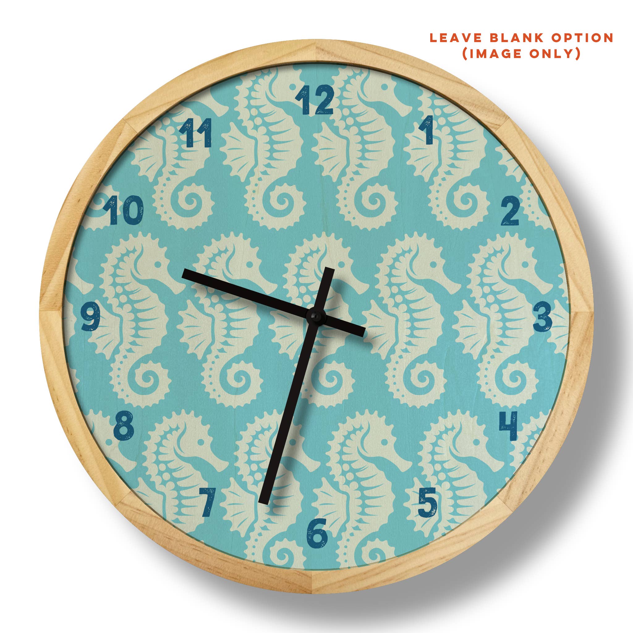 Local Time Clock Co. - Wholesale Muurklok - Gepersonaliseerde Seahorse wandklok - 12" diameter3
