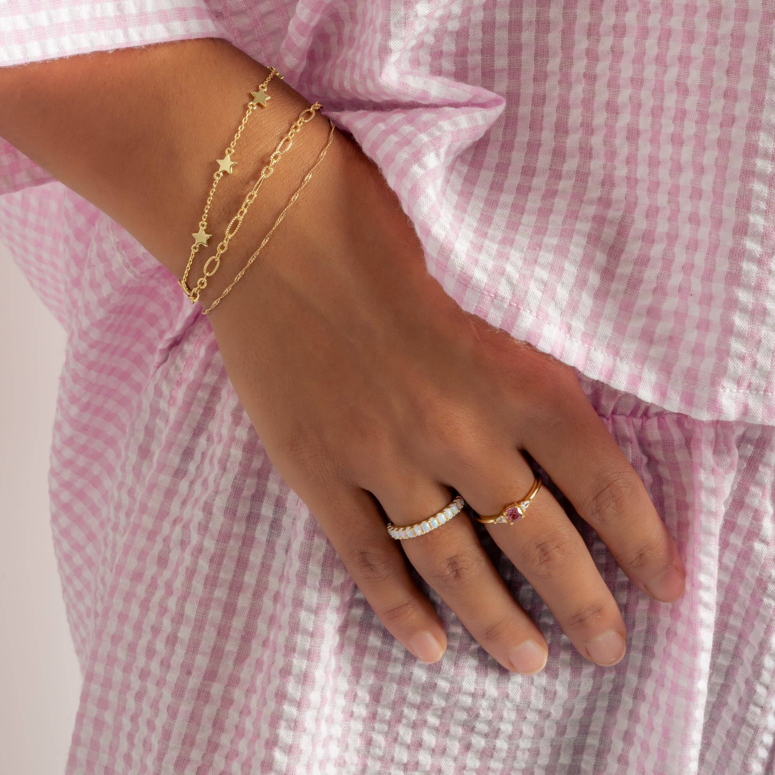 Sami Jewels – Großhandel Mehrsteinige Ringe – Opal-Ewigkeitsring aus 925 Sterlingsilber mit 14k Goldbeschichtung1