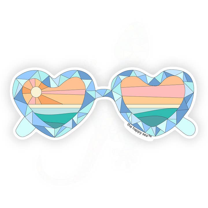 4" Scenic Sunnies Vinyl-Aufkleber für den Großhandel von The Happy Sea