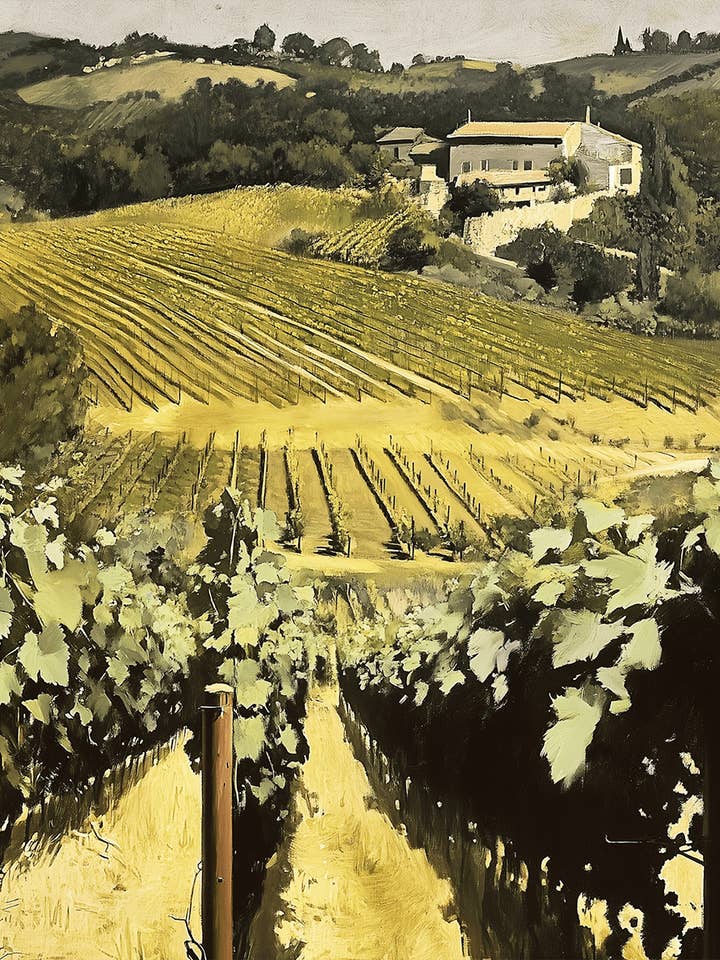 View From Vineyard - Wine Wall Art Prints – 8″x10″ Artwork for 11″x14″ Frame for wholesale by Mowbi