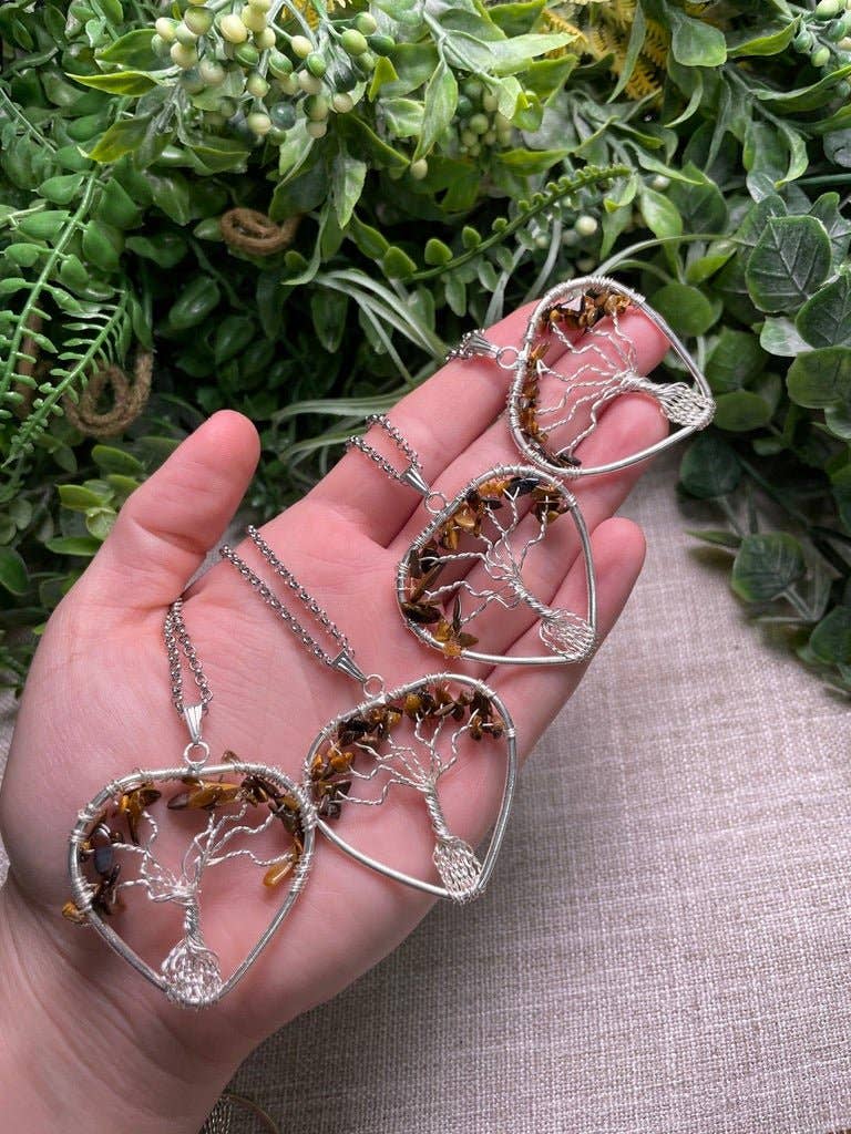 Copper Ashes - Wholesale Pendant/Charm Necklace - Tigers Eye Heart Tree of Life Necklace3