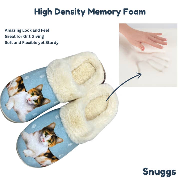 E&S Pets - Vente Chaussons – unisexe - Pantoufles Calico Cat Snuggs, confortables, pour les amoureux des animaux2