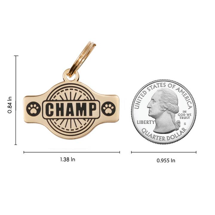 Two Tails Pet Company - Wholesale Pet Identification Tag - Dog - Champ Pet ID Tag