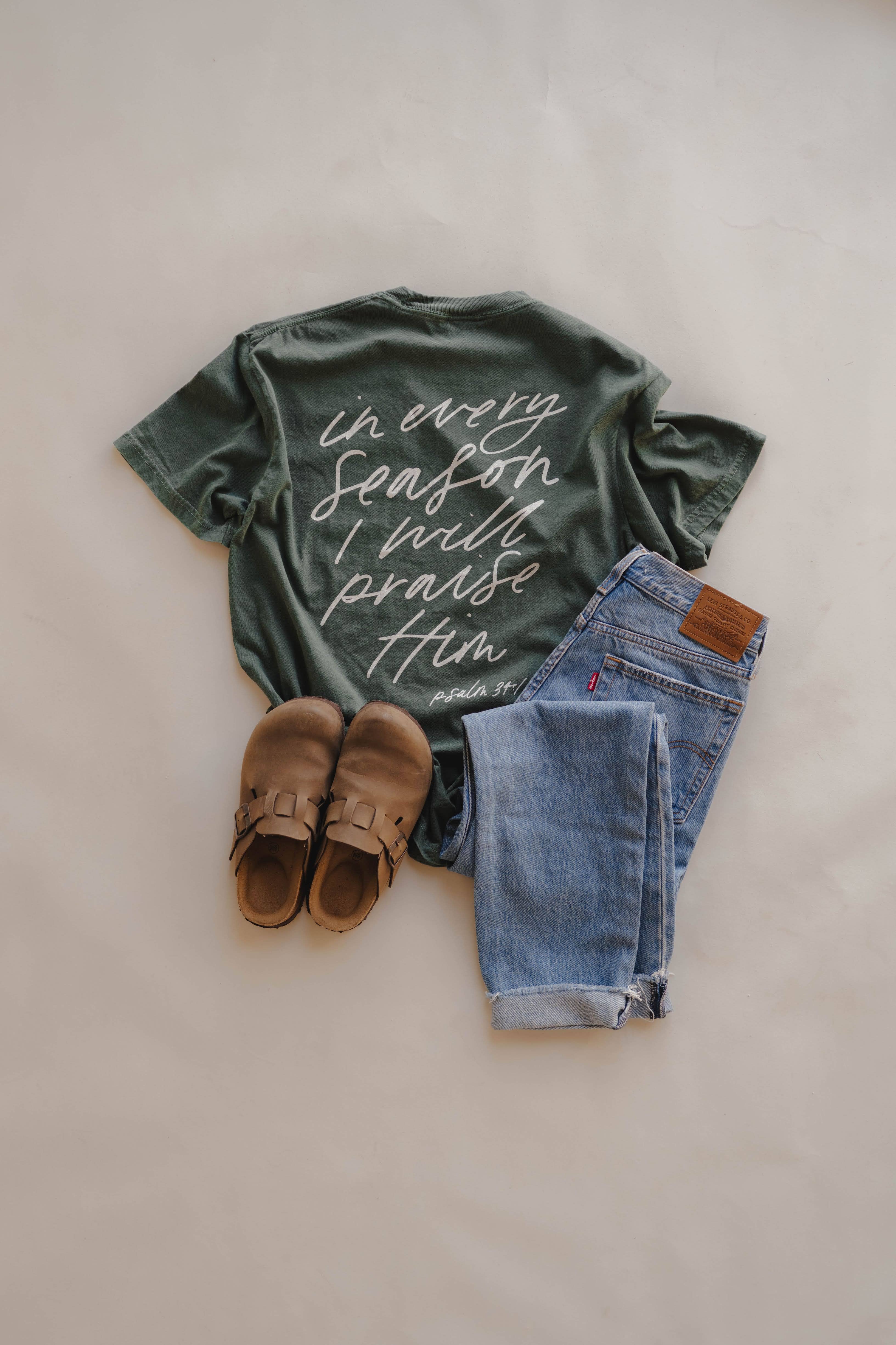 Dear Heart - Wholesale Screen Printed T-Shirt - Women's - In Every Season Tee | Women's Christian Tee 4