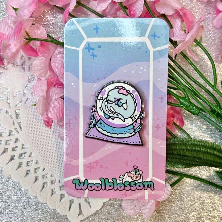 Crystal Ball Jewel the Dragon ~ Enamel Pin for wholesale by Woolblossom