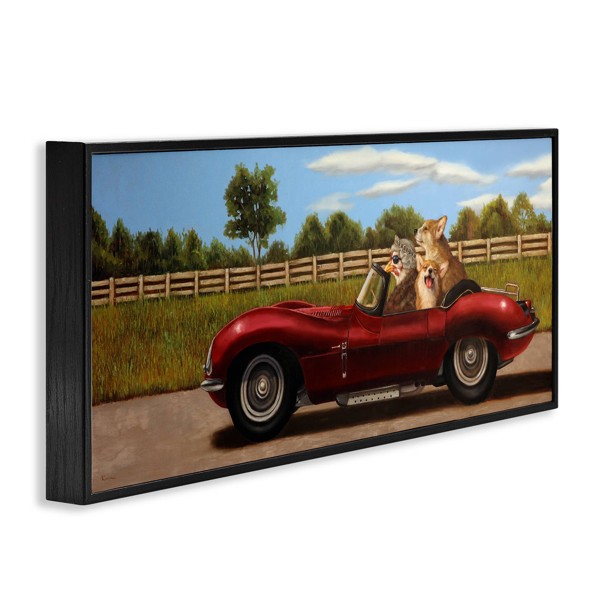 Stupell Industries – wholesale Wall sign – Animals in Sports Car - Framed Wall Art19