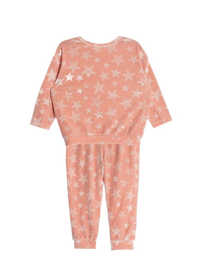 Pink Starblush Velvet 2 PC Set for wholesale on Faire