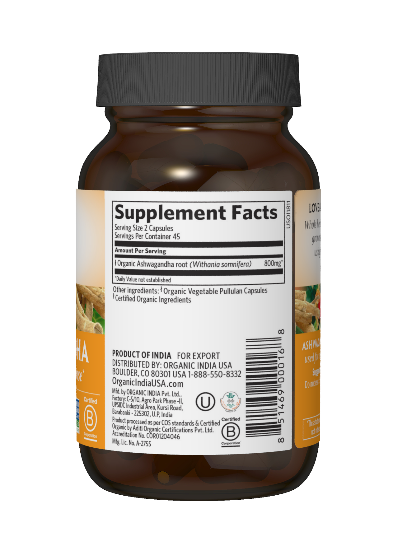 ORGANIC INDIA - Vente Supplément oral/vitamine - Ashwagandha1