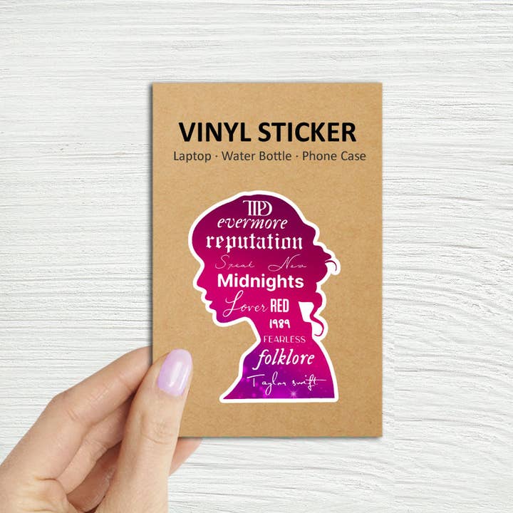 Coastal Creators of Connecticut - Wholesale Sticker - Taylor Swift Eras Evermore 1989 Lover Albums Laptop Sticker