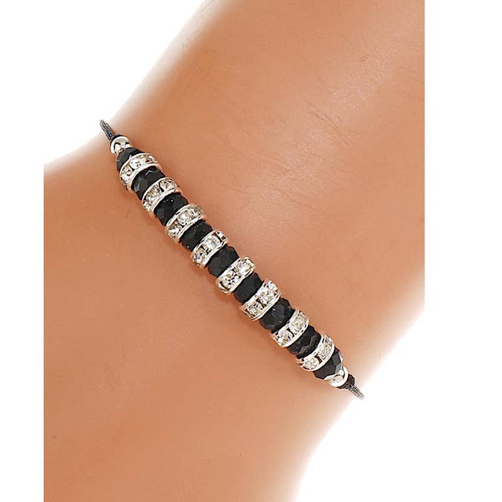 Atlas Fashion - Wholesale Beaded Bracelet - Disc Bead Adjustable Thread Bracelet