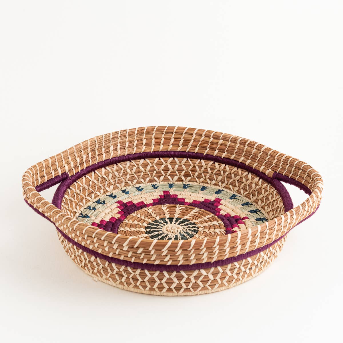 Mayan Hands - Wholesale Basket - Chumil Basket - Purple1