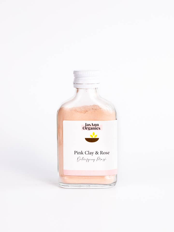 Pink Clay & Rose Detoxifying Mask for wholesale by JasAnn Organics