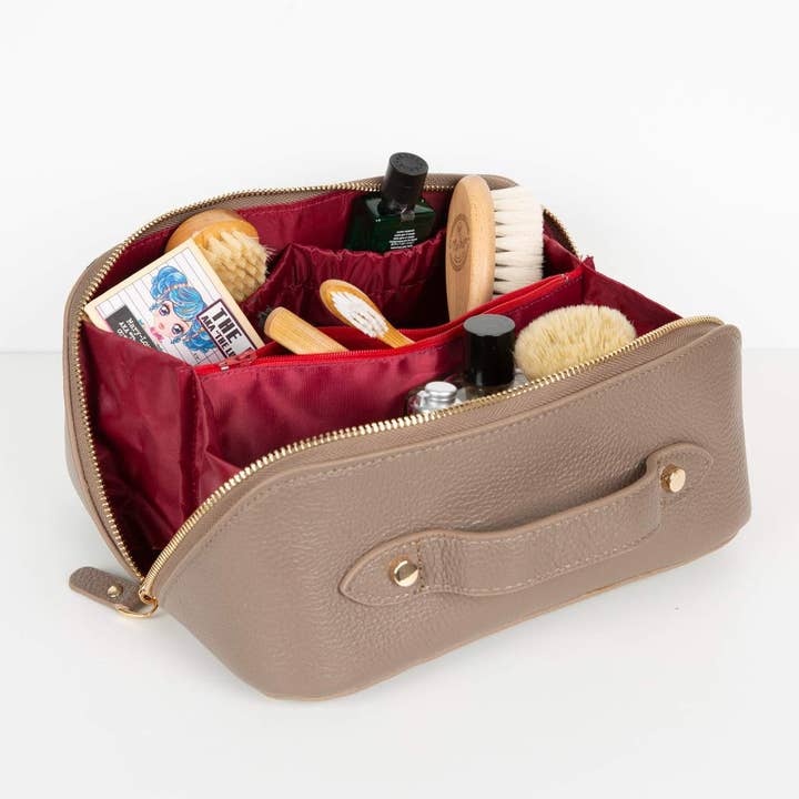 Lupinny Leather - Vente Trousses de maquillage/cosmétique - Trousse de maquillage en cuir Ellati – Trousse de toilette et étui de voyage durable3
