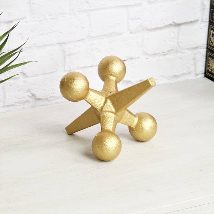 Cheungs Home Decor – wholesale Decorative tabletop object – Calix Golden Cast Iron Jack13