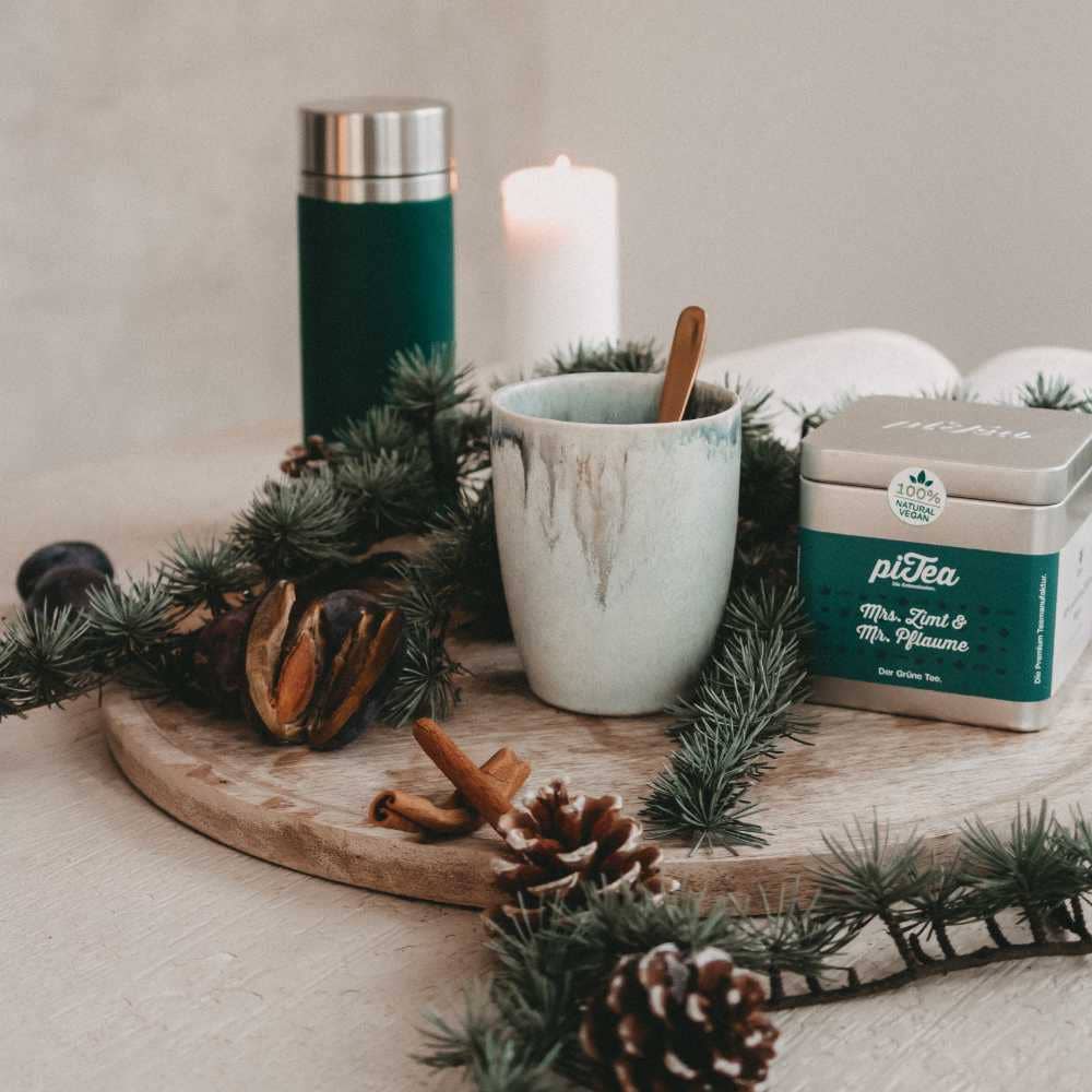 piTea - Die Teestation in der Dose – Chá solto por atacado – Sr. Canela & Sra. Ameixa [Chá Verde]2