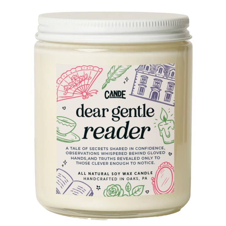 Dear Gentle Reader Scented Candle for wholesale by CE Craft Co