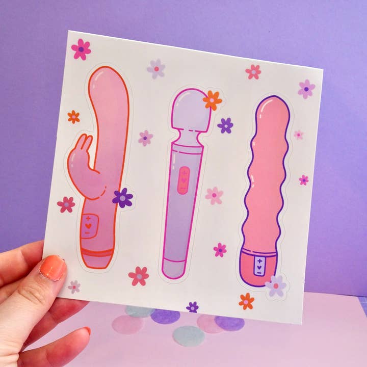 Folha de adesivos de espelho de brinquedo sexual por atacado de Meg Garrod Art