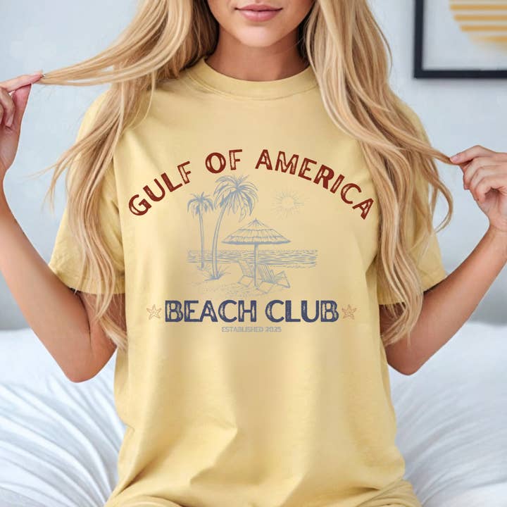 Clover + Cotton Co - Wholesale Screen Printed T-Shirt - Men's - Over Print | Gulf Of America Beach Club Tees8