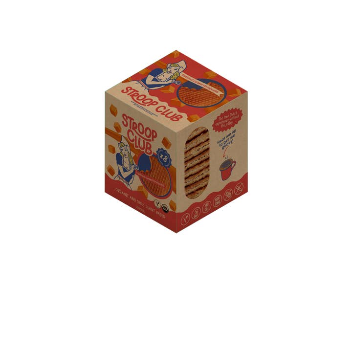 Goodness Goodies - Vendita all'ingrosso Biscotti - Stroopwafel tradizionali al caramello biologico e vegetale confezione da 8