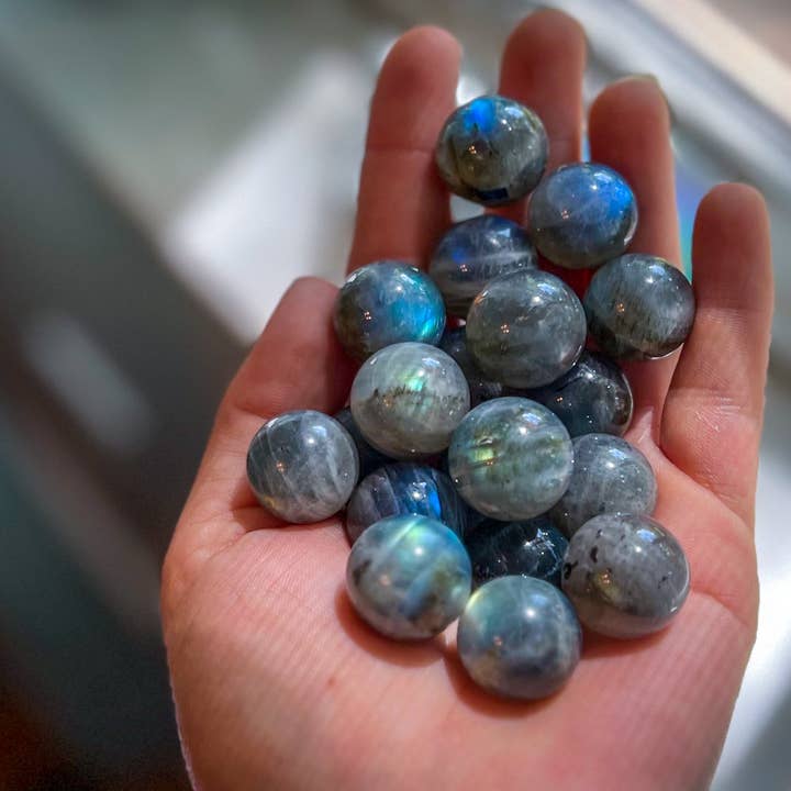 Mandala Gems - Wholesale Spiritual Stone/Crystal - Mini Labradorite Spheres, Crystals and Stones, Labradorite Marble