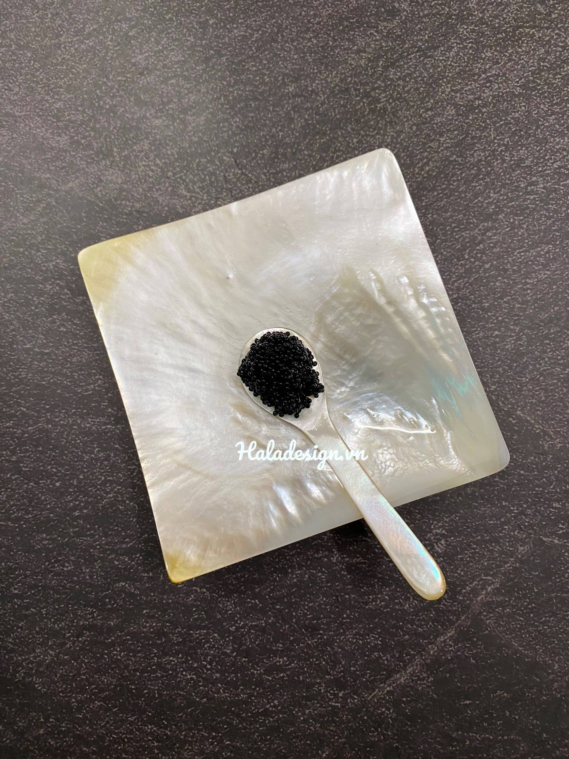 Hala Design - Wholesale Table Spoon (Cutlery) - Golden Oyster Mother of Pearl Caviar Spoon4