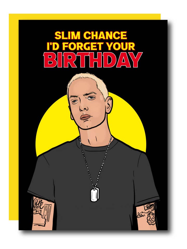 Slim Chance Rapper fødselsdagskort for engroshandel hos Studio Soph (We Pay Your Import Fees - We Ship DDP)