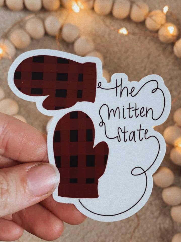 Autocollant The Mitten State pour la vente par Sarah Emma Boutique