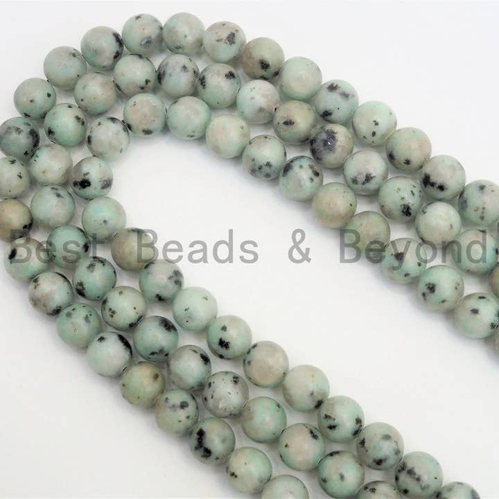 BestBeads&Beyond - Wholesale Beads - Natural Smooth Round KiWi Agate beads, 6mm/8mm/10mm Mint Color Gemstone beads, Blue Kiwi Agate Beads, 15.5inch strand, SKU#U3963