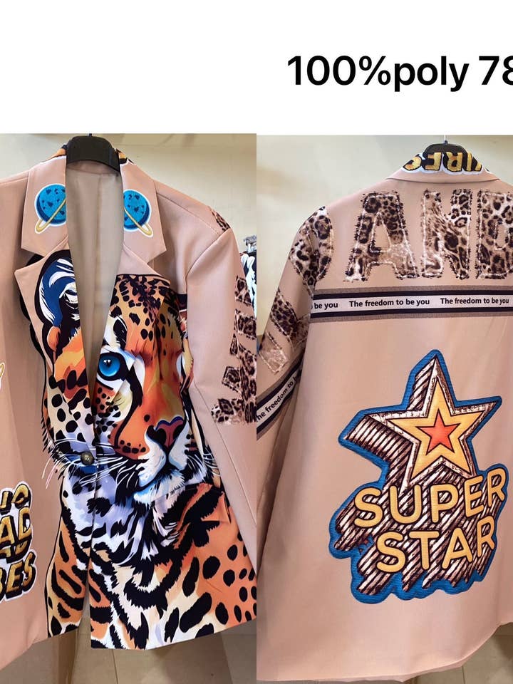 blazer estampado para venta al por mayor de sole