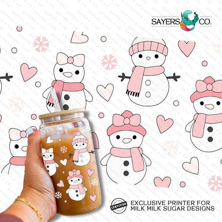 PRINTED Sublimation Transfer or Vinyl Print: Milk Milk Sugar Certified Printer- Snow Girls 16oz Print for wholesale by Sayers & Co.