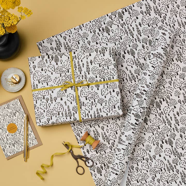 Lucy says I do - Wholesale Flat Wrap - Forest Wrapping Paper1