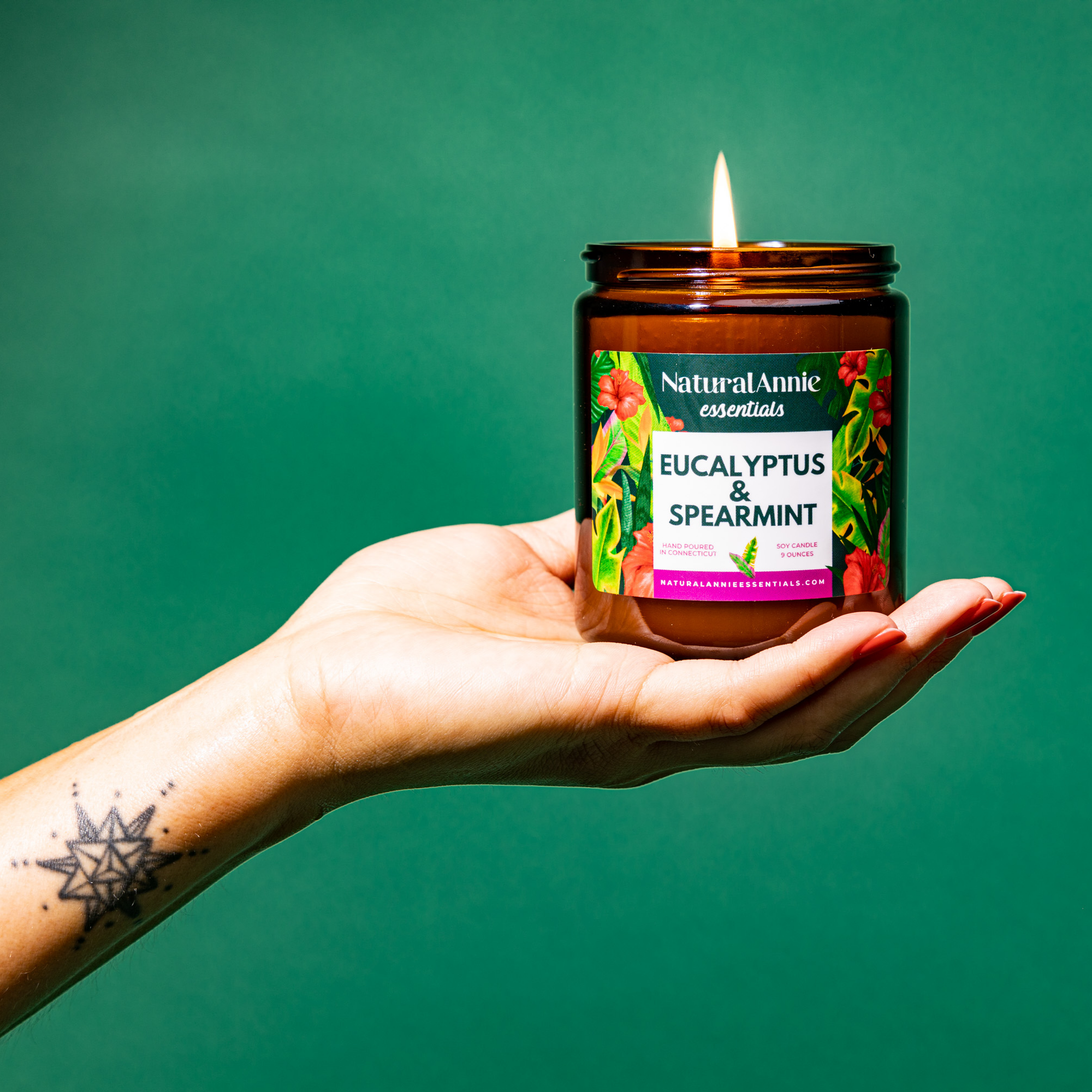 NaturalAnnie Essentials - Wholesale Jar/Filled Candle - Eucalyptus & Spearmint Soy candle3