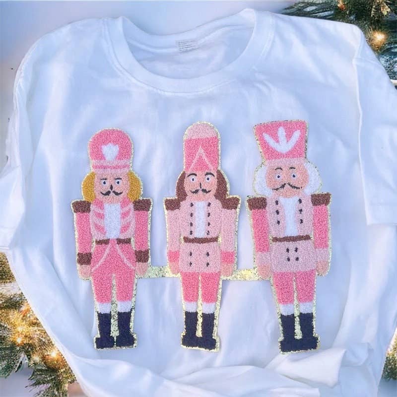 Rosie Posie Patches - Wholesale Patch - Pink Nutcracker Christmas Chenille Iron-On Patch3