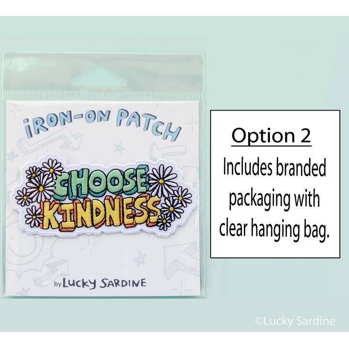 Lucky Sardine - Wholesale Patch - Choose Kindness Daisy Flower, Kind Embroidered Iron-On Patch1