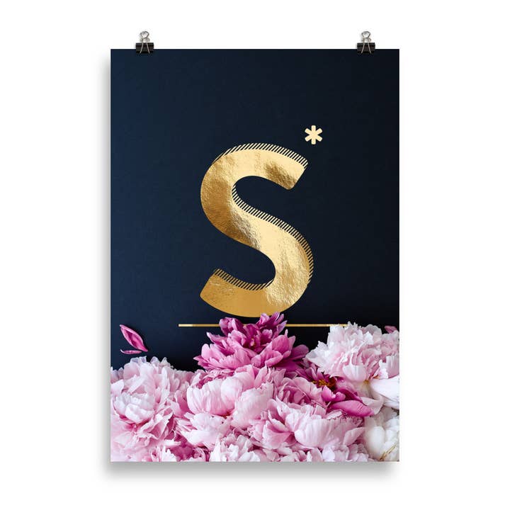 Pioenen ABC | letter S voor wholesale door HEARTMADE Prints