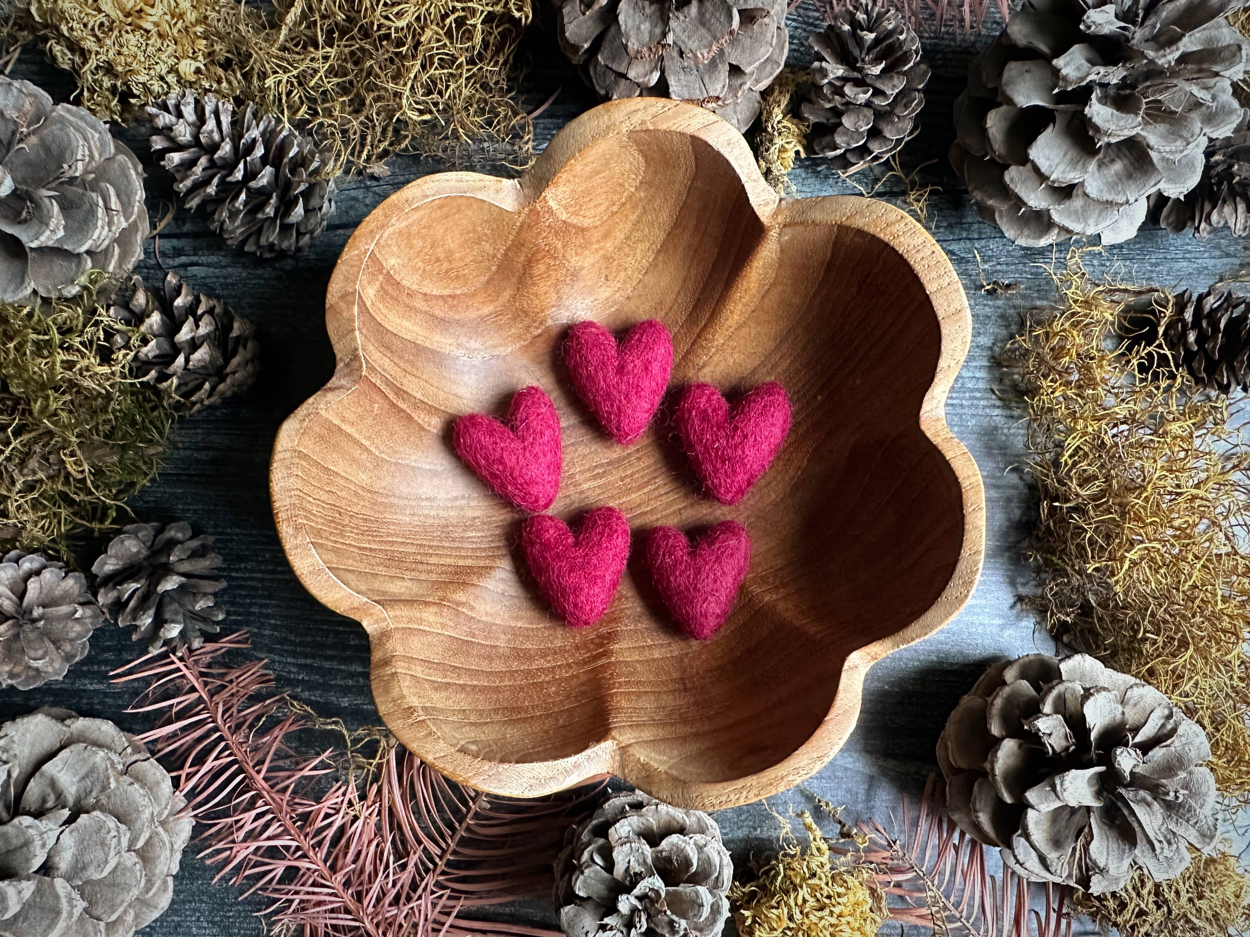 House of Moss - Wholesale Decorative Tabletop Object - Wool Heart | Felted Wool Mini Decor | 23 Colors11