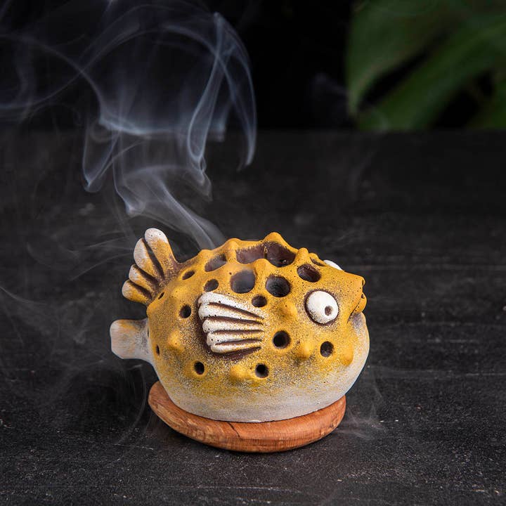 Troy Touch - Venta al por mayor Portainciensos - Porta Incienso y Porta Velas Pez Amarillo Azul4