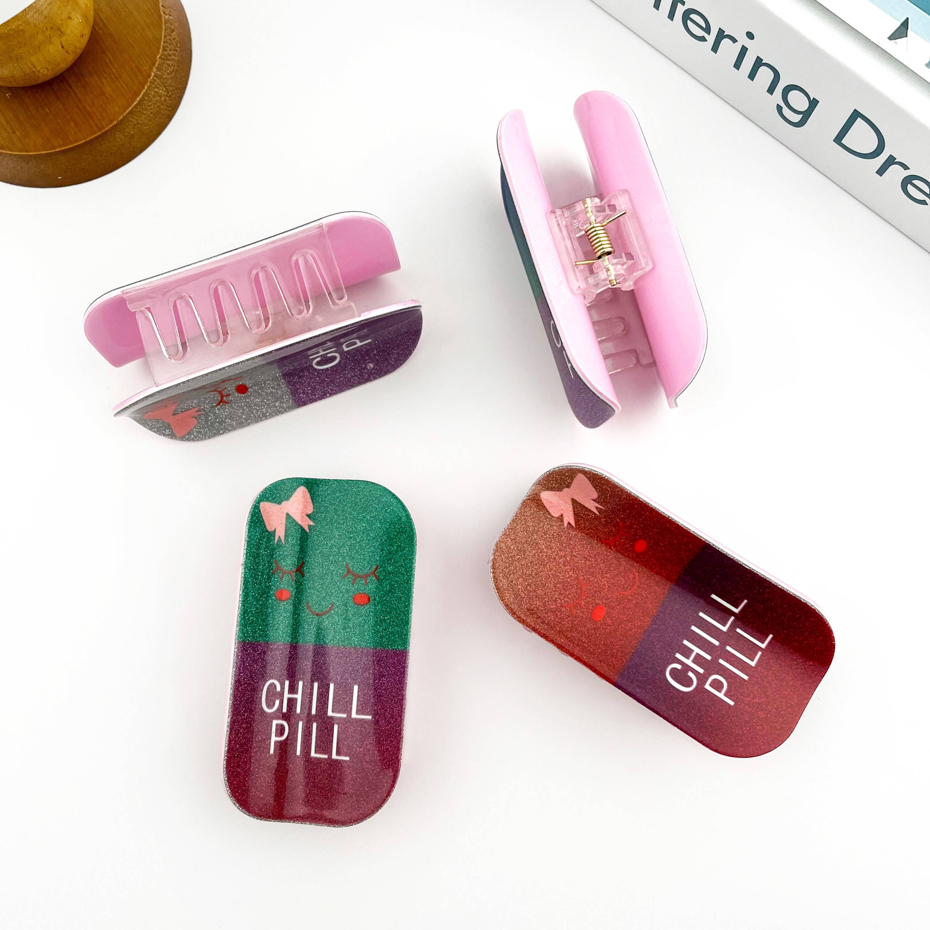 SoapElenGlen - Wholesale Hair Clip - Women's - Glitter Pill Claw Clip, Nurse’s Day Hair Clip2