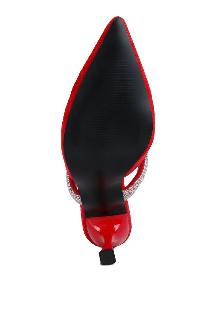 Rag Company - Wholesale High Heels - Women's - Fauci Diamante Strap Heeled Mules11