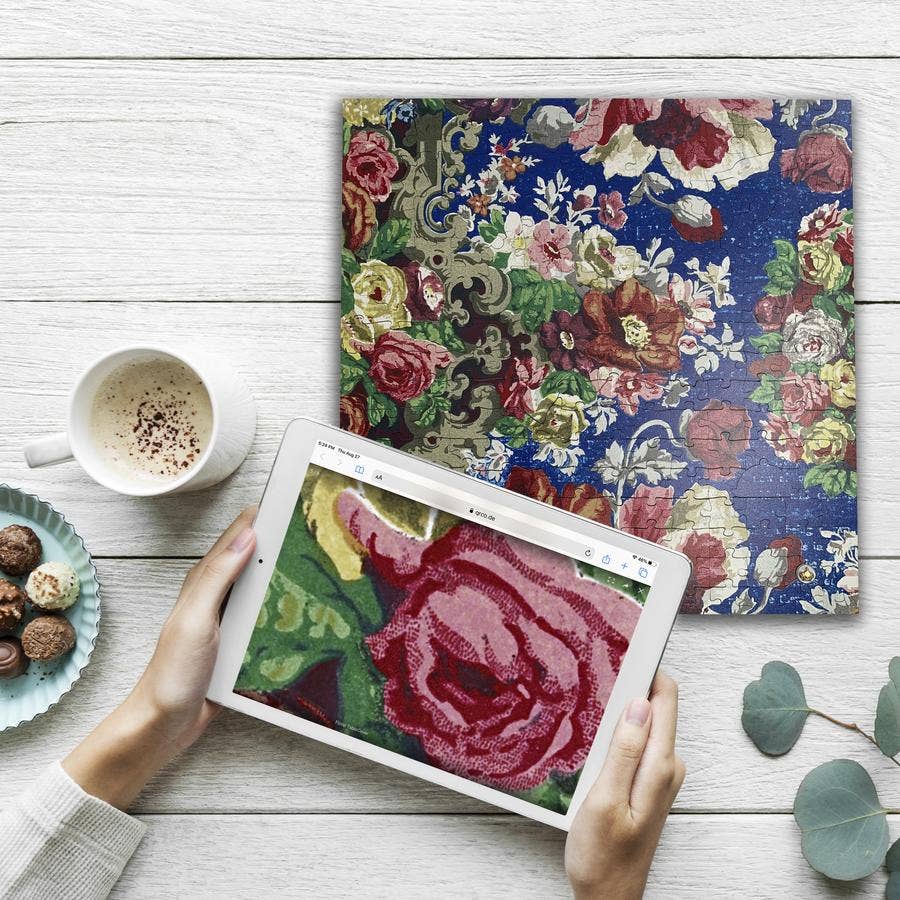 Trove - Wholesale Puzzel - Volwassene - Houten puzzel: bloemen tafelkleed in glazen pot8