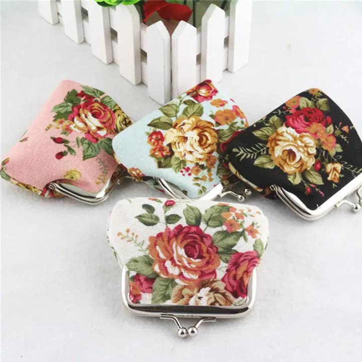 Magnifique Hearts - Wholesale Coin Purse - Women's - Floral Coin Purse, Cute Small Storage Purse Coins trinkets