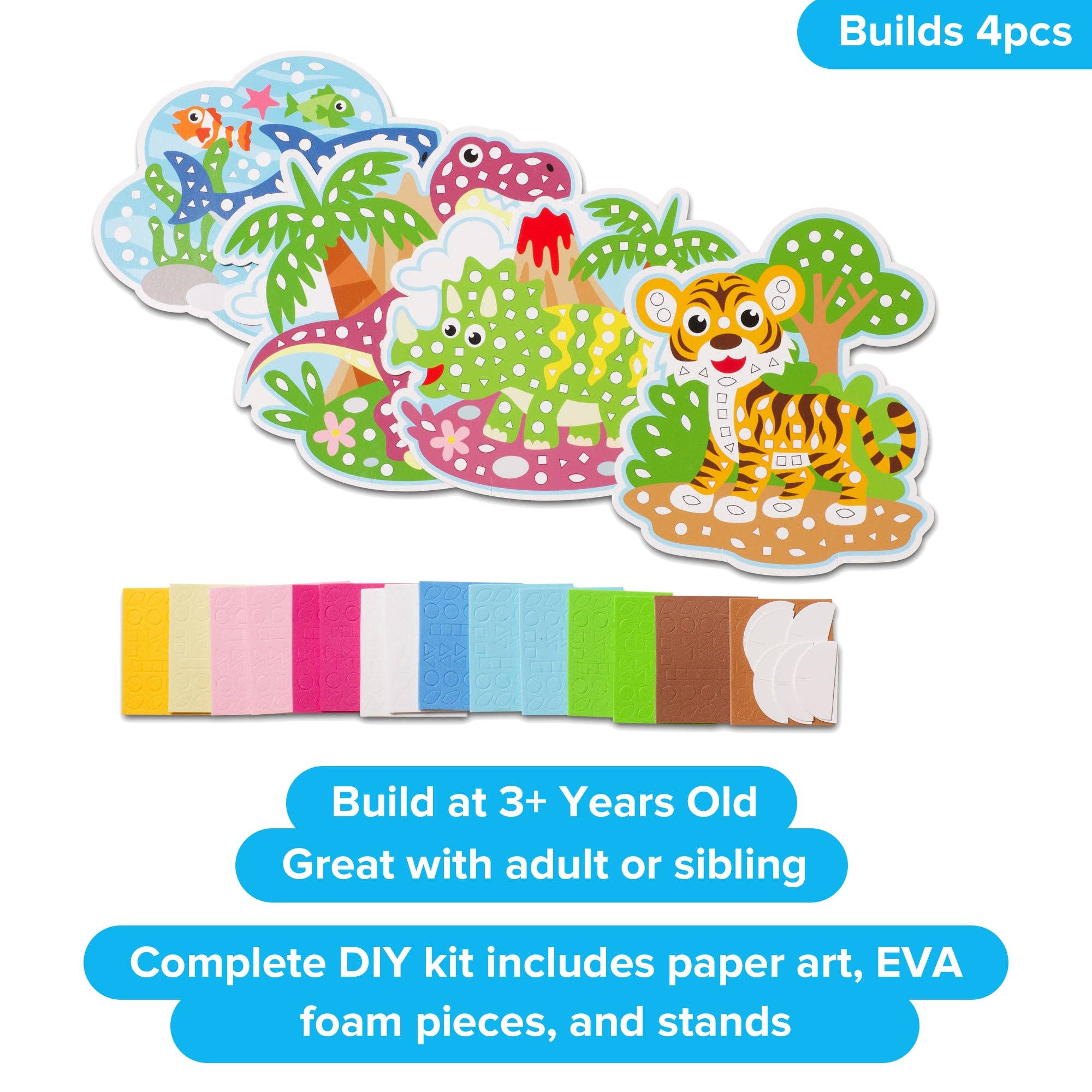 AYK Brand - Venta al por mayor Kit de manualidades - Niños - Escena de espuma EVA DIY (hace 4 piezas) (juego de 2)4