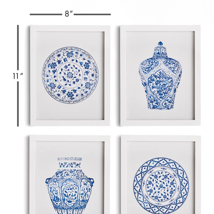 Dynasty Petite Prints, Set Of 4 for wholesale by Napa Home & Garden