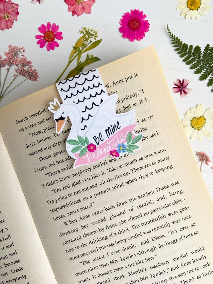 Valentine Swan Magnetic Bookmark for wholesale by Makerie Day