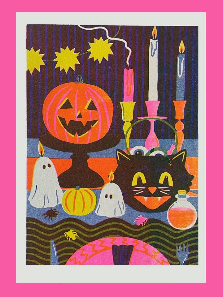 Mini Impressão de Halloween por atacado de naomi wilkinson illustration