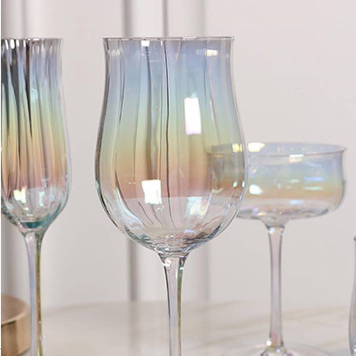 TUTU Home - Venta al por mayor Copas de champán - Vaso para flauta ondulada clásica «Petal»